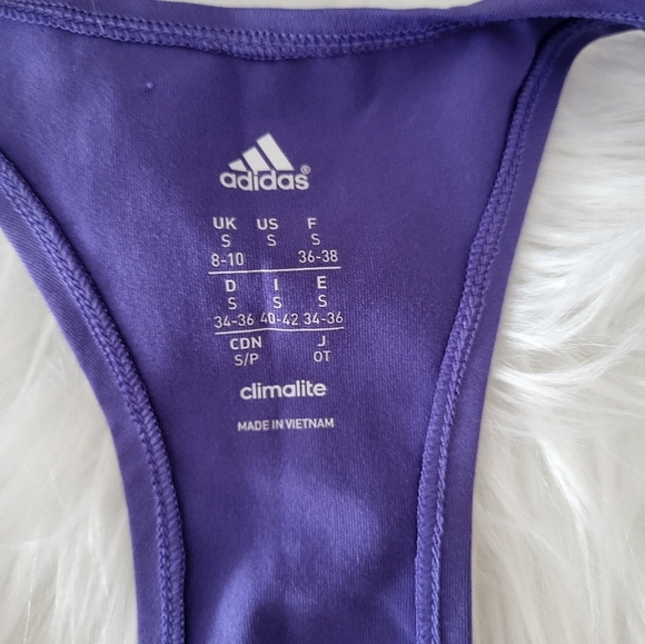Adidas Purple Sleeveless Tank Top, Size Small - Picture 3 of 7